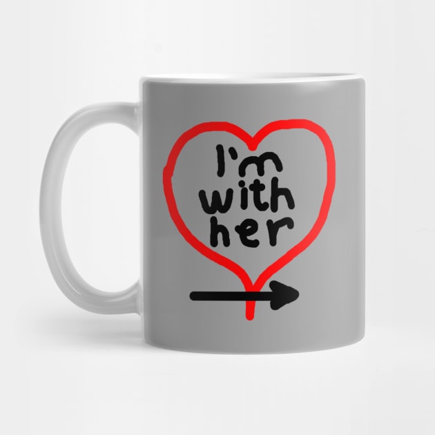I'm With Her (right arrow) by Creatifly Graphic Tees